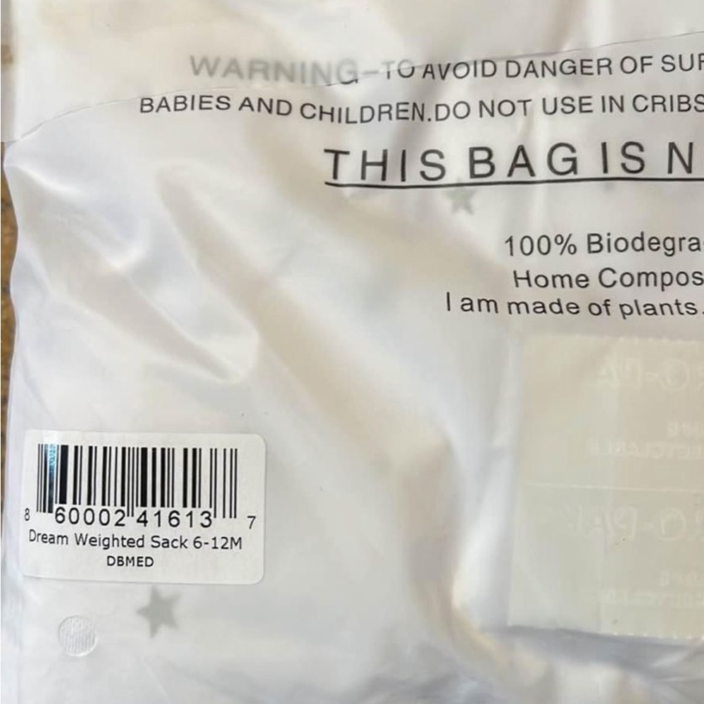 NIB Dreamland Weighted Sleepsack 6-12m